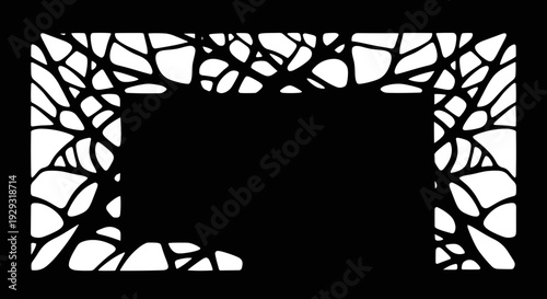 Black Branches on White Background.