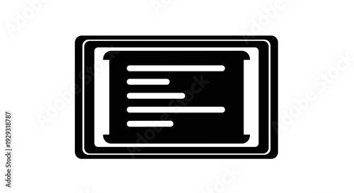 Black Credit Card Icon Illustration.