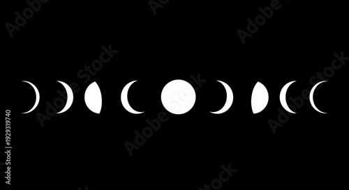 Moon Phases in a Row.