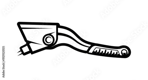 Motorcycle brake lever design with reservoir, ready for action and control.