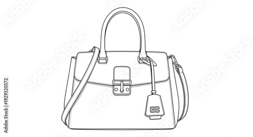 Elegant handbag with a top handle and shoulder strap, perfect for carrying essentials.