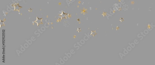 Elegant gold stars and snow...