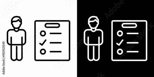 Cuadro en lienzo Accountability White Icon Set Design