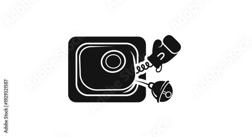 Black and white camera icon.