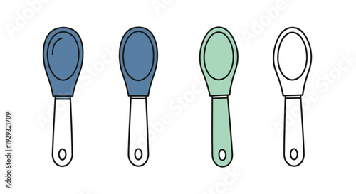Silicone Spoon Line modern abstract color