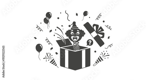 Black and white cartoon character emerging.