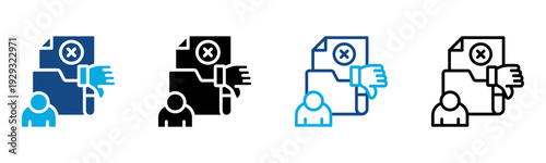 Discredit Icon Multiple Style Vector Illustration