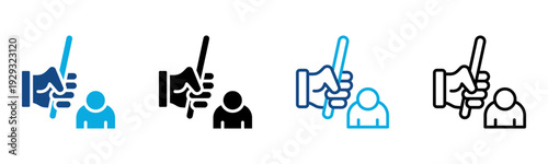 Punishing Icon Multiple Style Vector Illustration