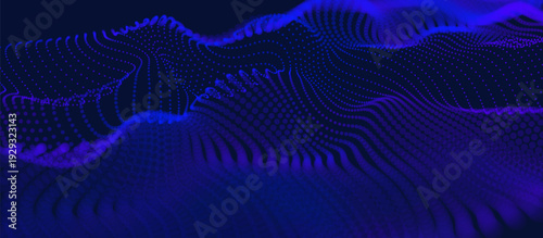 Digital technology ai abstract business blue background for future science and data banner concept. Network connection flow design for cyberspace and big data presentation.