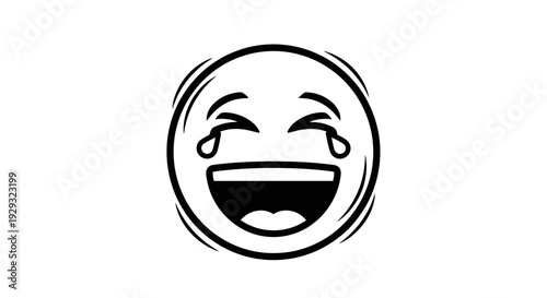 Laughing Smiling Face Emoji Icon.