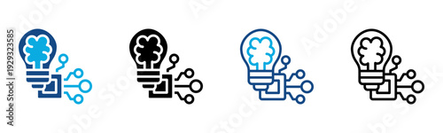 Ai Icon Multiple Style Vector Illustration