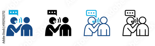 Gossip Icon Multiple Style Vector Illustration