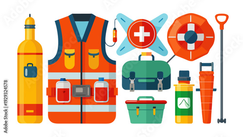 Emergency Medical Rescue Equipment Kit for First Aid and Safety Response