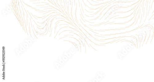 Abstract gold lines on whit...