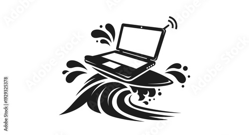 Laptop Computer Surfing Internet Technology.