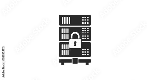 Secure Server Line abstract elegant tone illustration