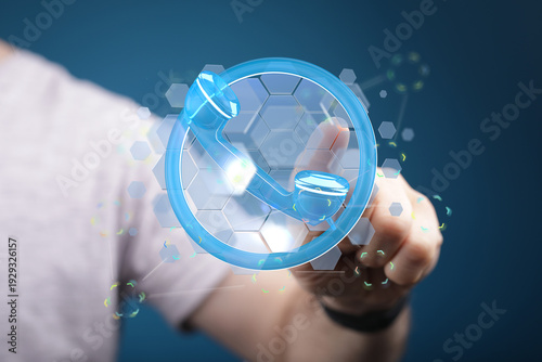 Abstract image of a hand in...