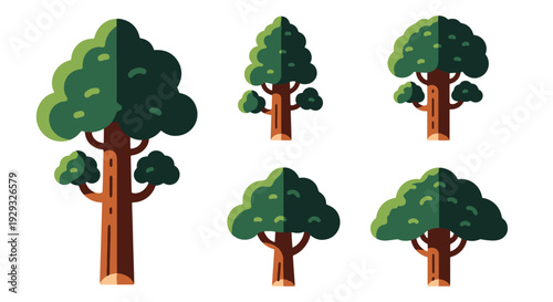 Sequoia tree Line abstract elegant tone illustration