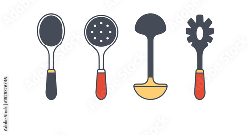 Serving Spoon Line abstract modern art