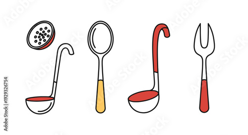 Serving Spoon Line minimal contemporary color