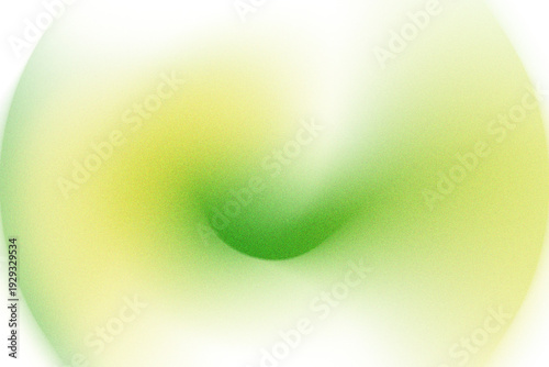 Valokuva Abstract yellow, green blurred lens flare gradient flowing bubble or circle with grain texture, isolated dusty brush texture PNG