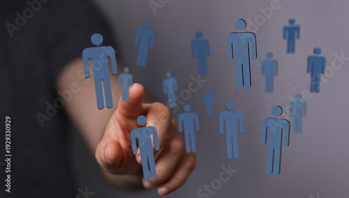 Abstract network of people ...