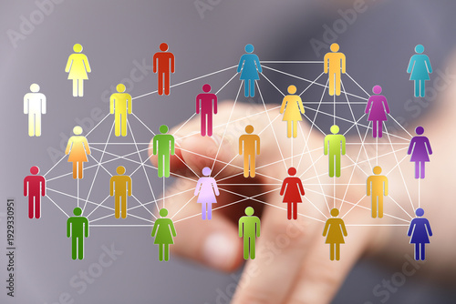 Abstract network of connect...