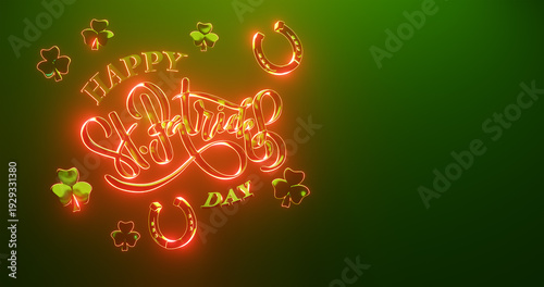 Wallpaper Mural St. Patrick's Day poster. 3d render illustration. Torontodigital.ca