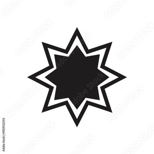 Elegant and modern eight-pointed star icon with a crisp geometric design, perfect for logos, branding, or decorative graphic elements, symbolizing excellence and achievement