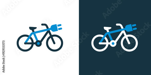 Electric bicycle plug icon design