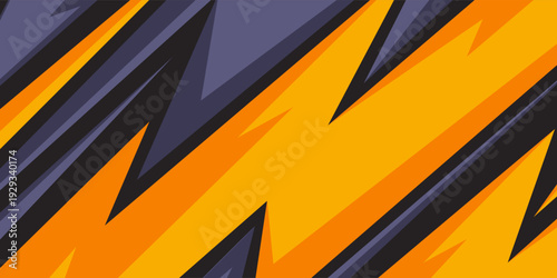 yellow and black colors with geometric shapes of lightning .sports background