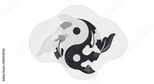 Yin Yang Koi Fish Symbol of Balance and Harmony