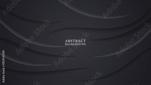 Abstract dark gray background with smooth curved lines, subtle depth effect, and modern minimalist design.