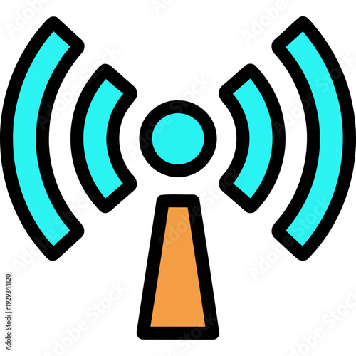 Wireless signal transmission illustration showcasing connectivity and technology advancements