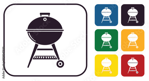 Barbecue grill devices for outdoor cooking are shown in varied.