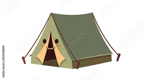 Green Tent Camping Outdoor Adventure Shelter.