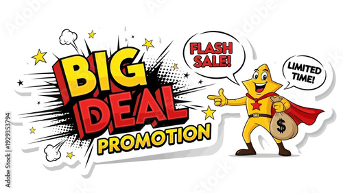 Icon of a discount tag with a percentage symbol on a red and blue background, representing savings and special offers for consumers