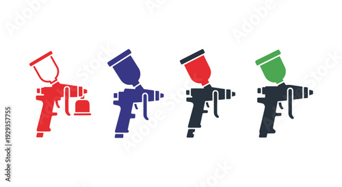 Spray Gun Line art dynamic creative tone