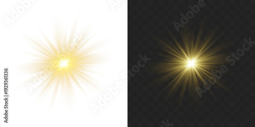 Photography Gold starlight sparkle PNG with gold glow light effect