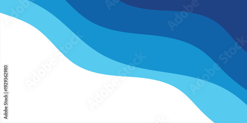 Sea waves layered vector background illustration and sea beach vector illustration. eps10 modern desain benner poster