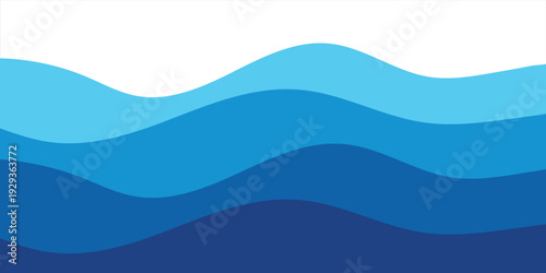 Sea waves layered vector background illustration and sea beach vector illustration. eps10