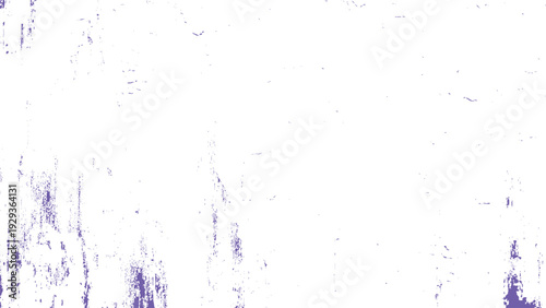 Distressed purple paint on white surface with streaks and smudges