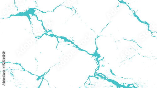 Abstract turquoise splatter pattern on a transparent background for creative designs and art