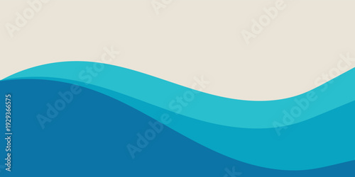 Vector layered blue water wave banner template vector ilustration eps10 baner moderen desain