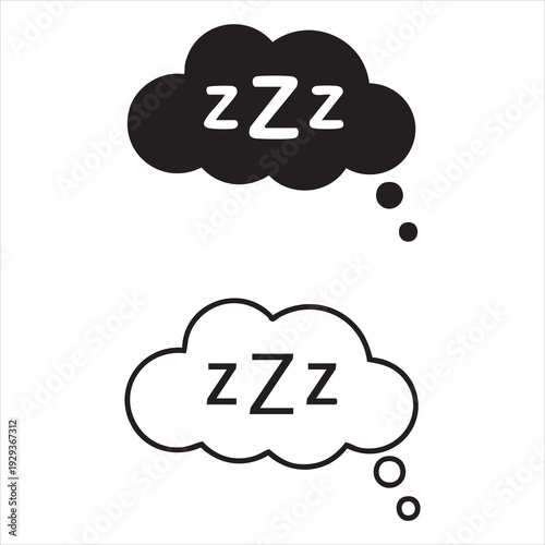 Set of sleep rest icon Adobe Illustrator Artwork