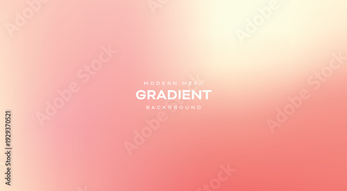 Abstract peach coral mesh gradient background with soft blur effect, vector illustration design.