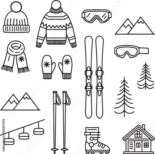 Winter skiing and snowboarding equipment and accessories