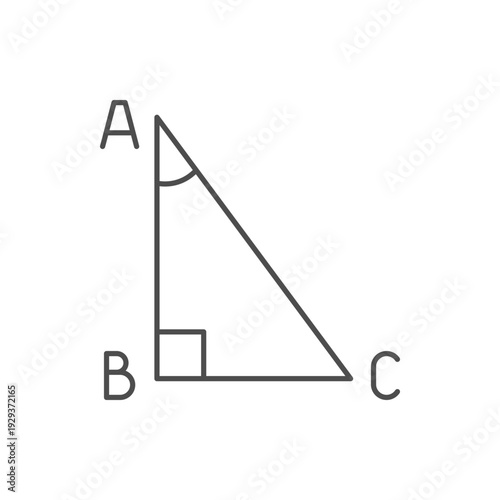 Triangle shape line outline icon