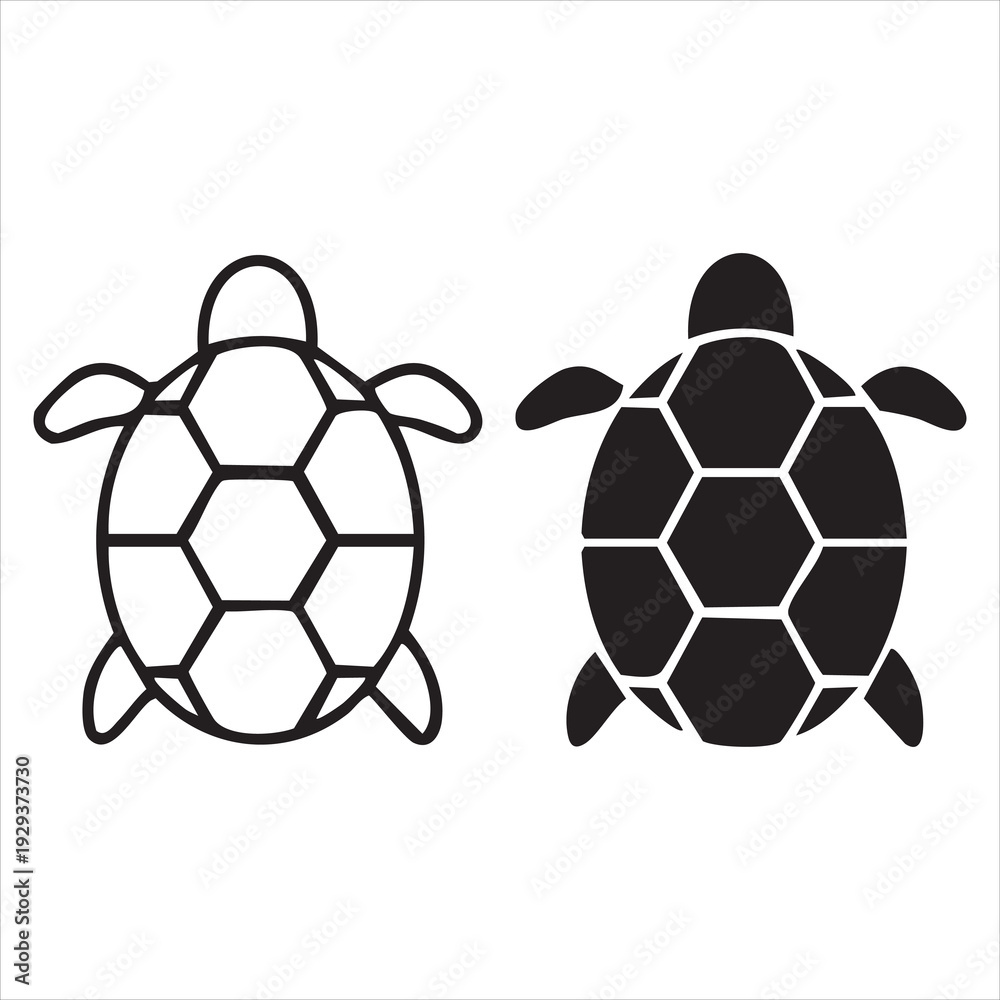 Fototapeta premium Sea turtle icons. High-quality vector designs Adobe Illustrator Artwork