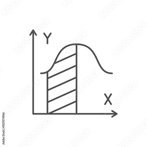 Mathematical diagram line outline icon